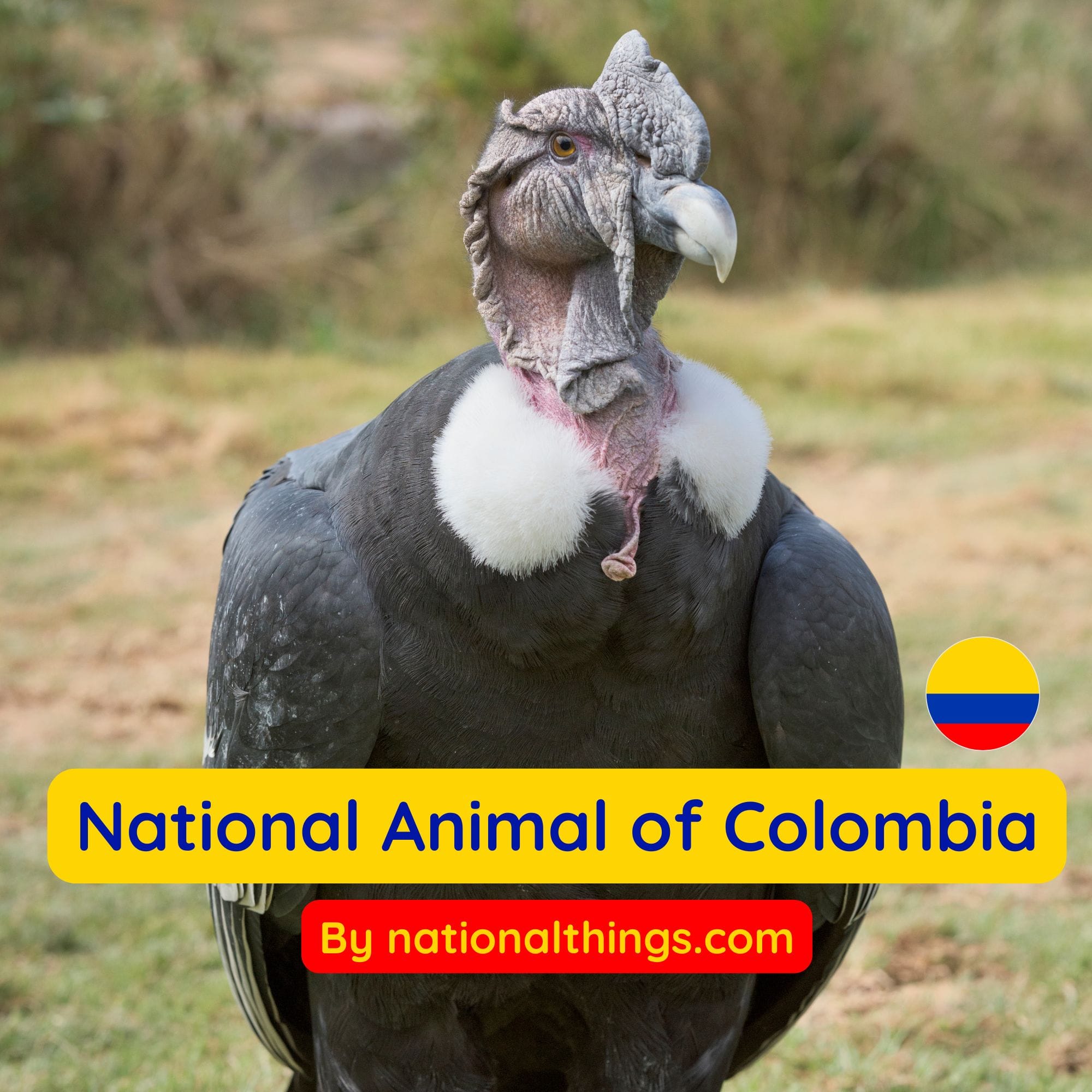 The Andean Condor is the National Animal of Colombia