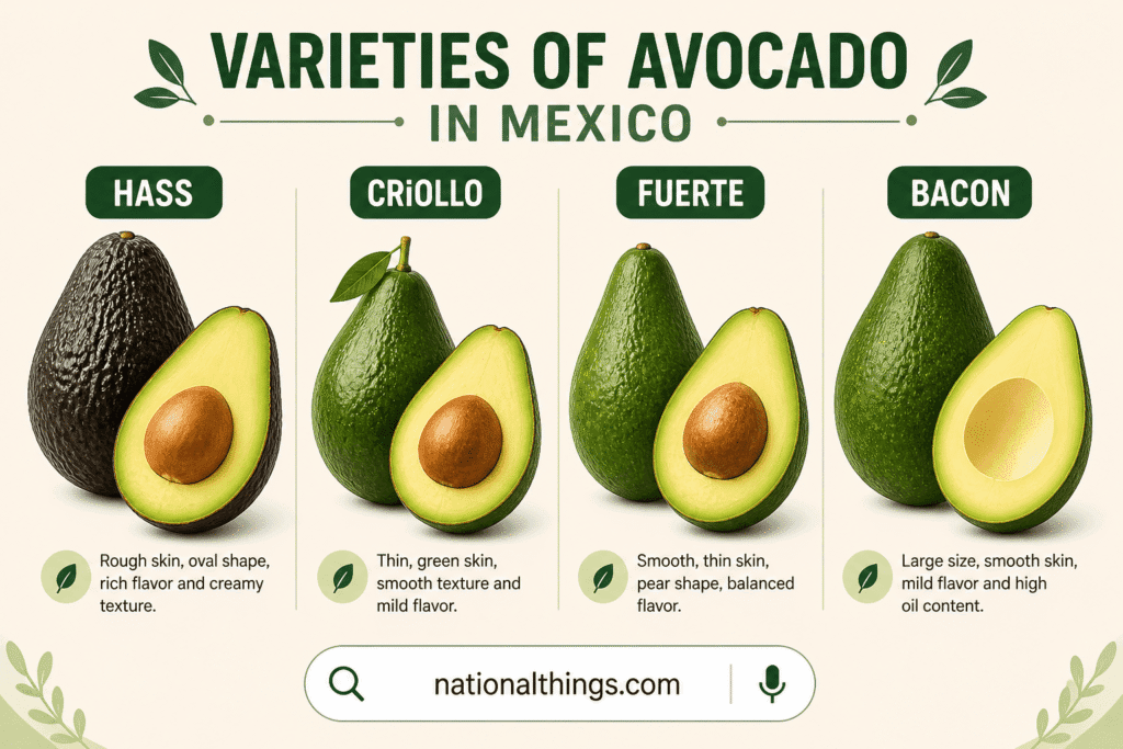 Varieties of Avocado in Mexico