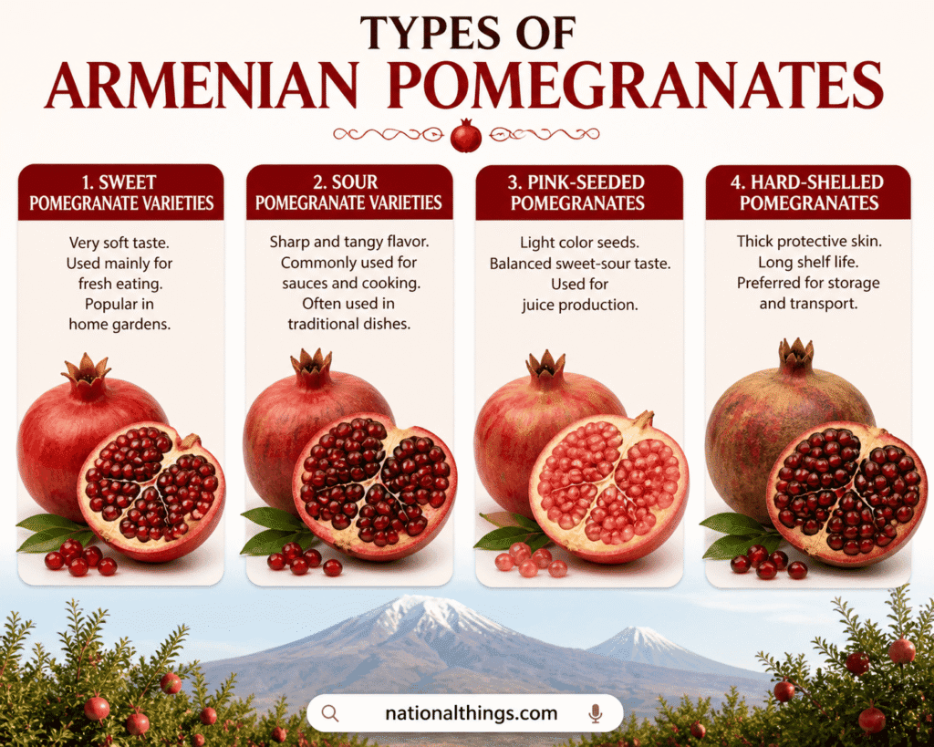 Types of Armenian Pomegranates