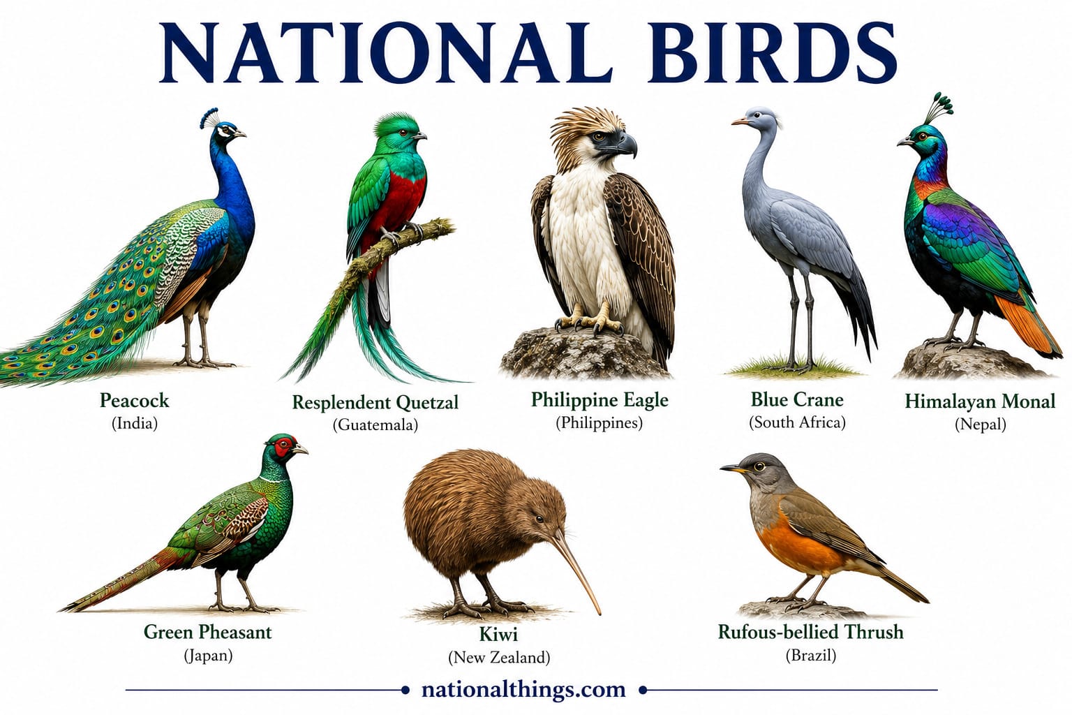 List of National Birds of the Countries