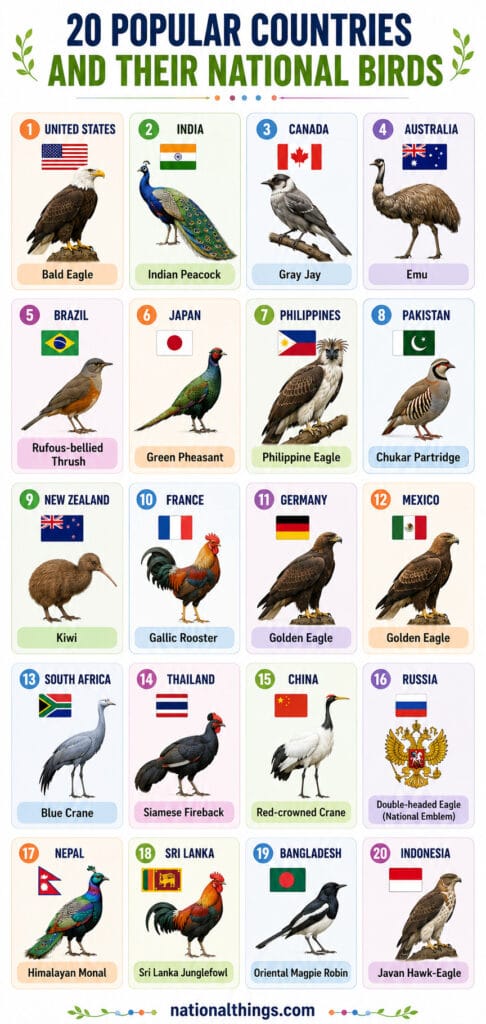 List of National Birds of the Countries
