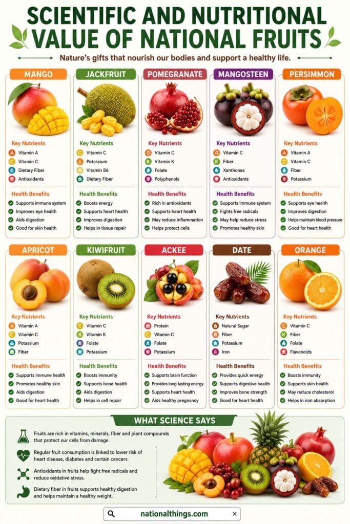 Scientific and Nutritional Value of National Fruits