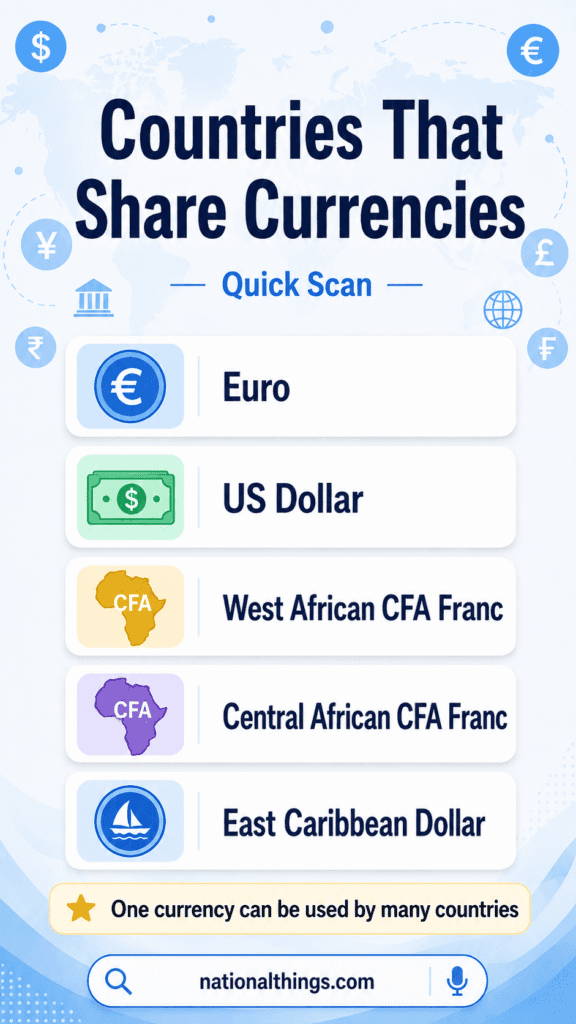 Countries and Their National Currency Symbols with Codes