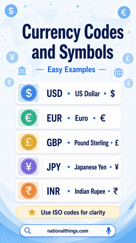 Currency Codes of All Countries Explained with Symbols