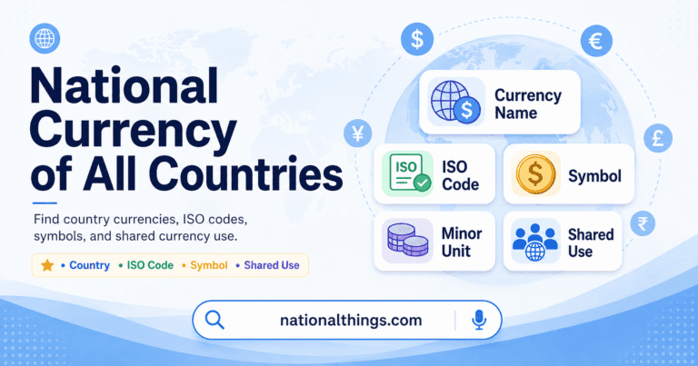 National Currency of Countries Explained with Codes and Symbols