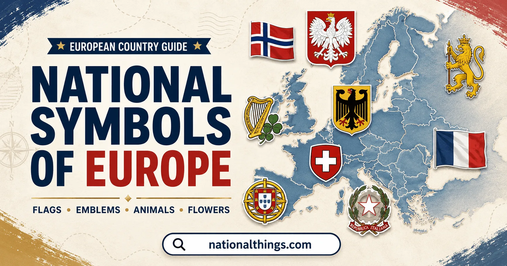 European Countries and their National Symbols with Pictures