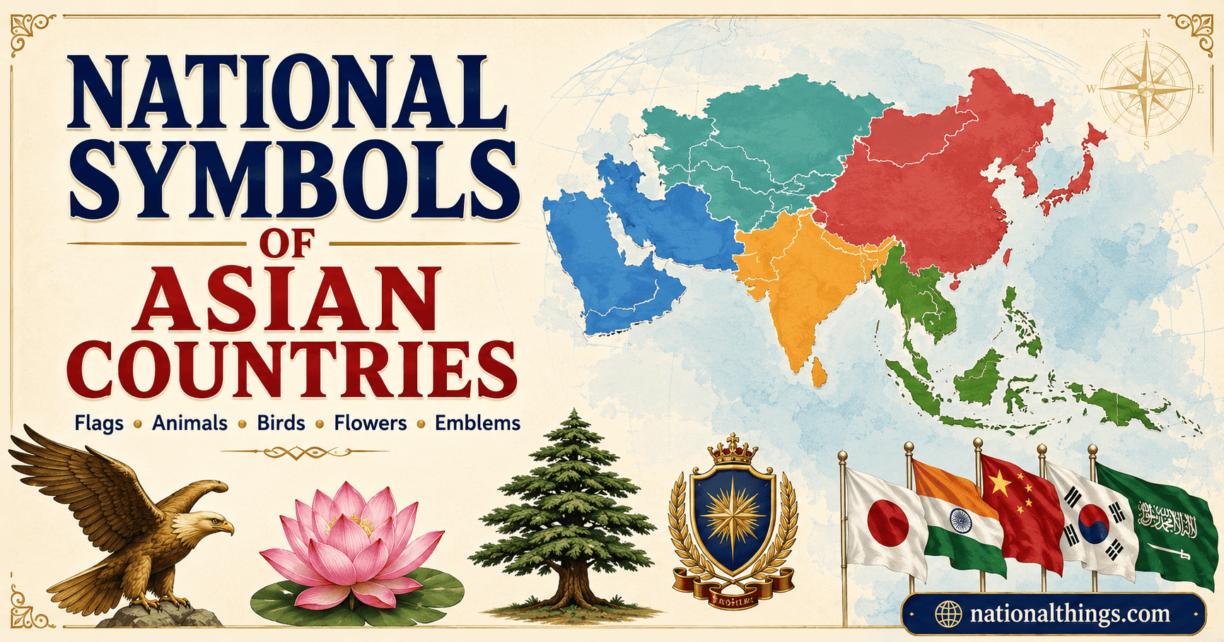 National Symbols of Asian Countries: Explained with Meanings