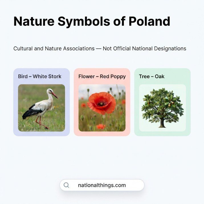 National Bird, Flower, and Tree of Poland